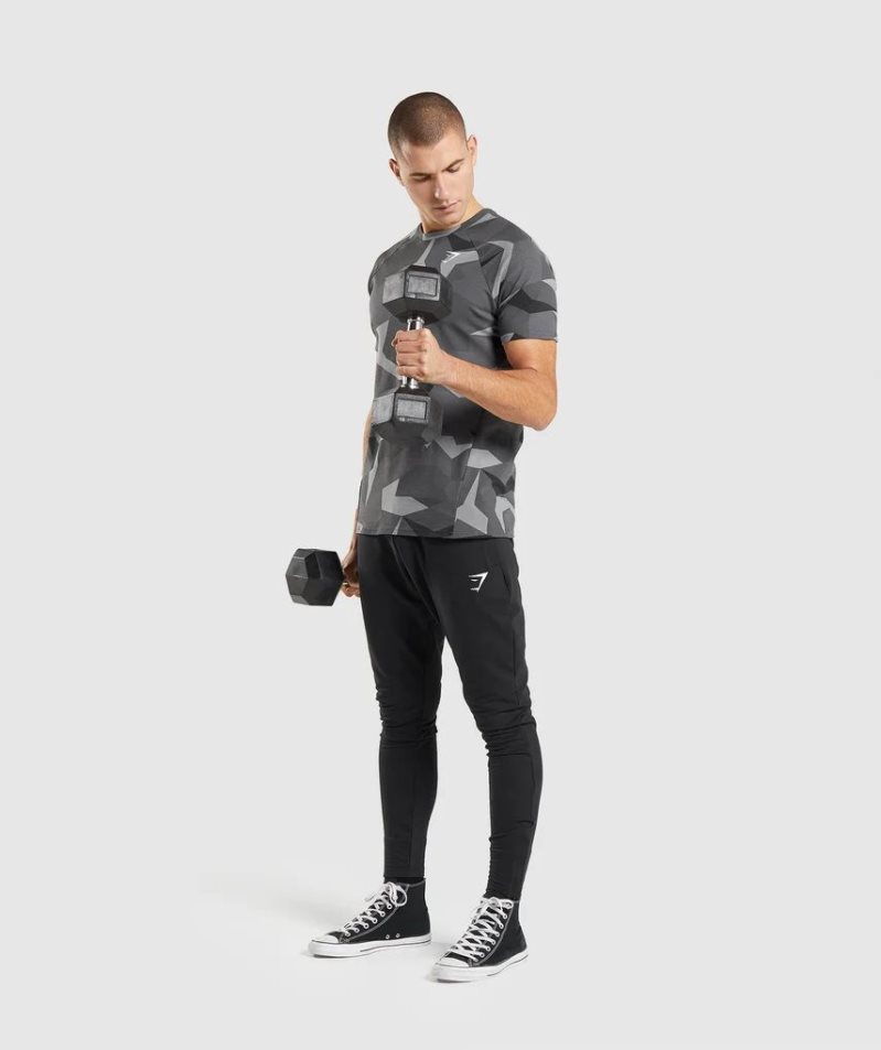 Men's Gymshark Critical T-Shirts Camo | CA 6A3075